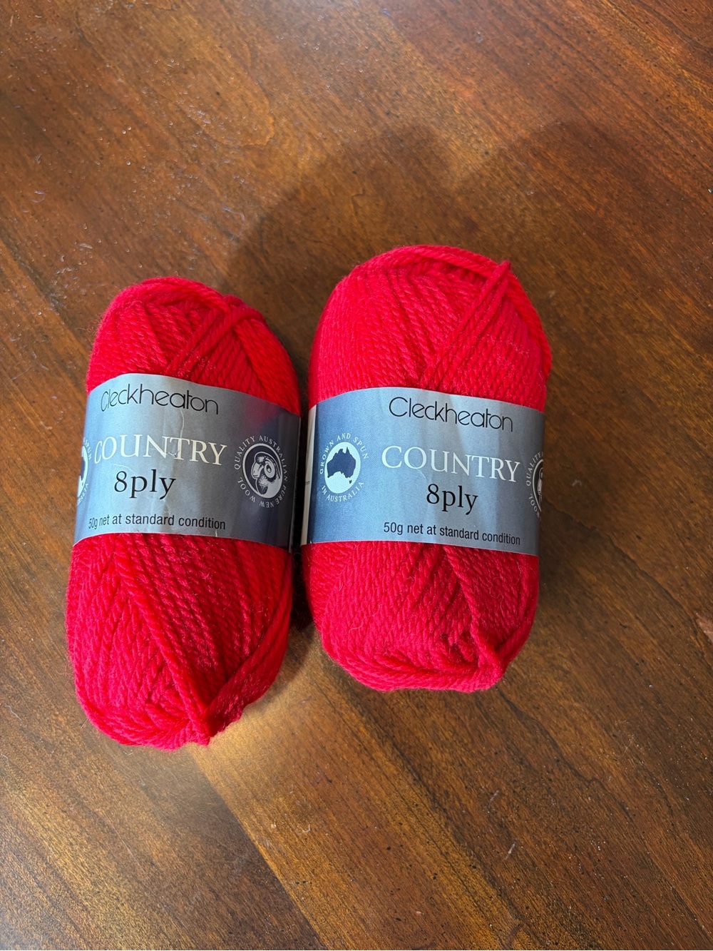 Cleckheaton Country 8ply 100% Wool Yarn - Vivid Red